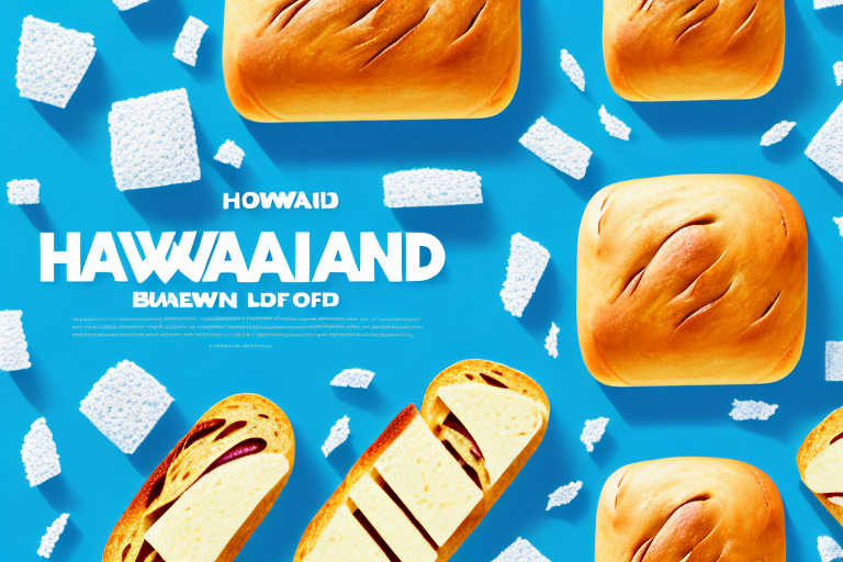 A loaf of hawaiian bread with its ingredients laid out around it