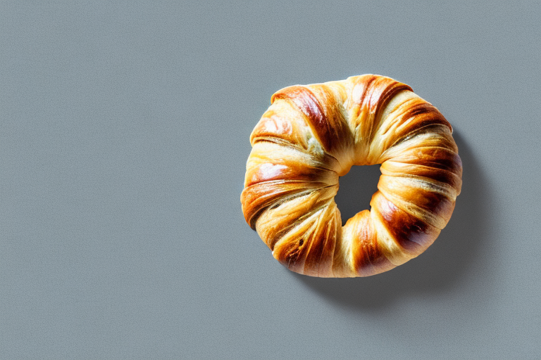 A croissant cut in half