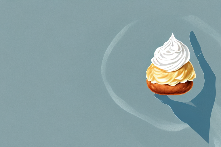 A cream puff filled with whipped cream