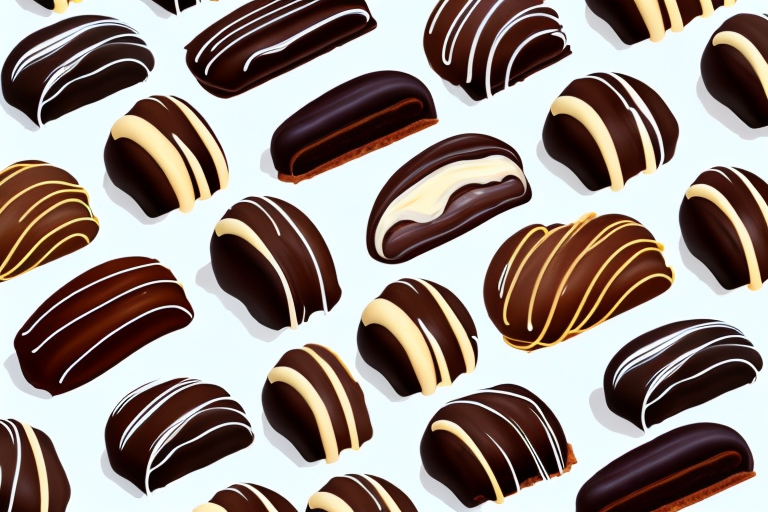 A plate of éclairs with both chocolate ganache and chocolate icing