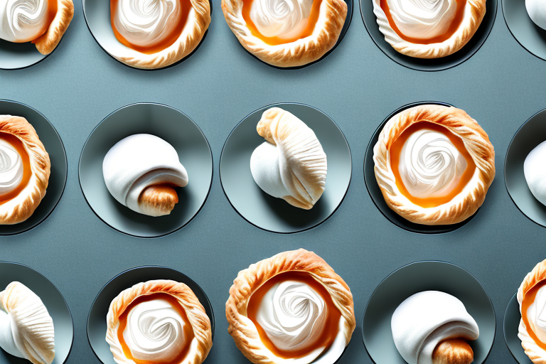 A tray of freshly-baked puff pastry cups
