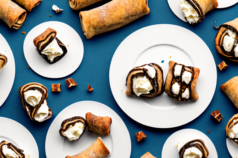 A plate of freshly-baked rugelach with cream cheese dough