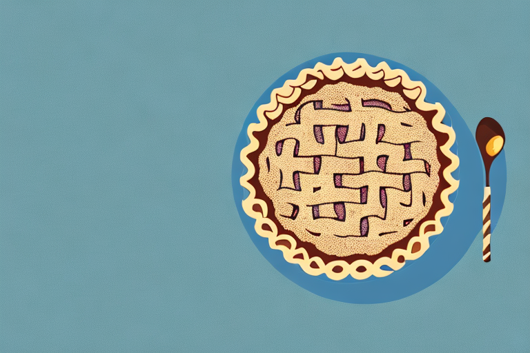 A pie with both a lattice and crumb topping