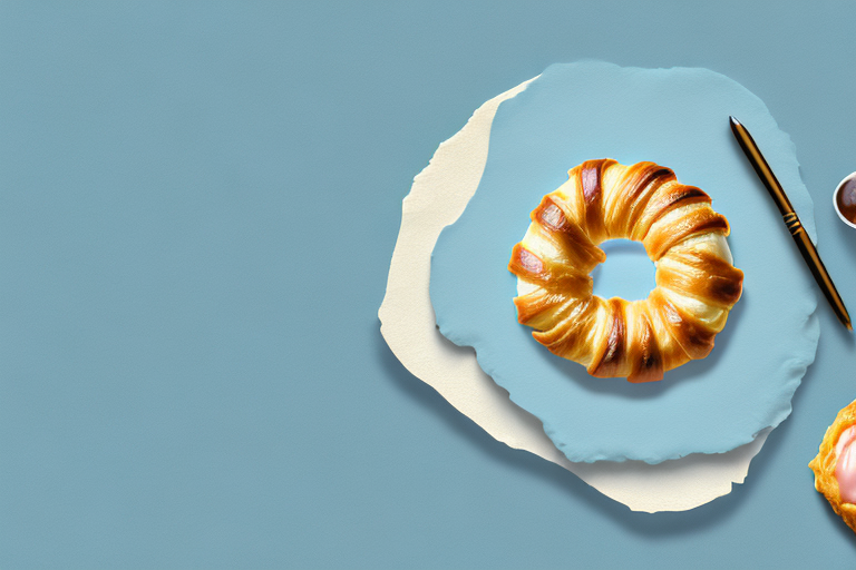 A croissant made with pastry and a croissant made with phyllo dough