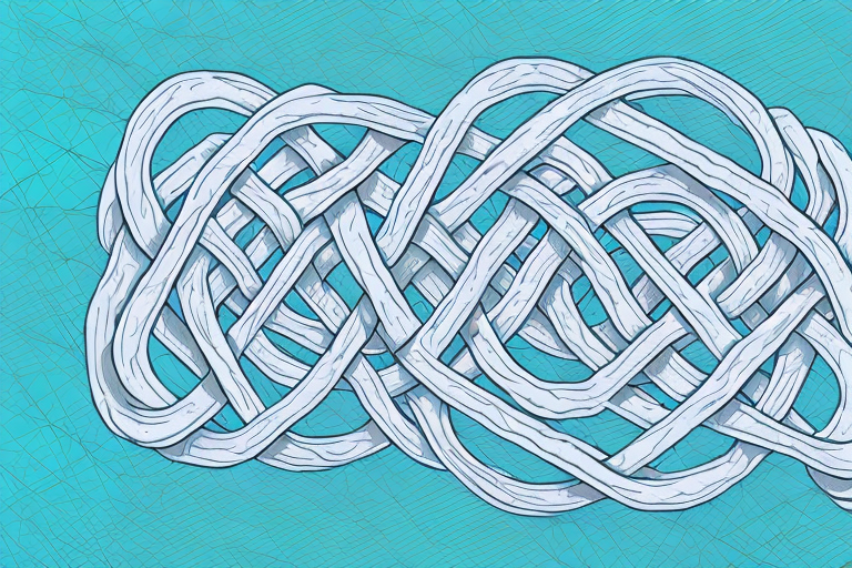 Two intertwined strands of dough