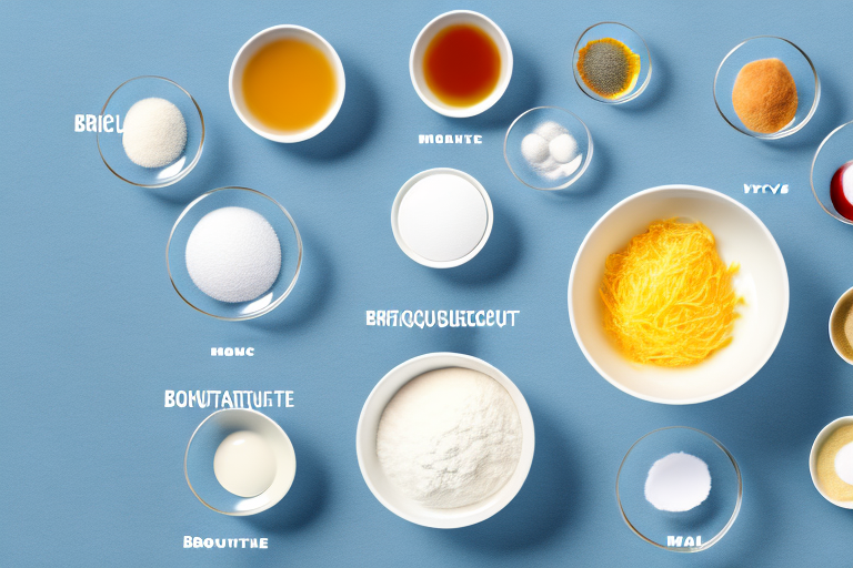 A bowl of ingredients for making brioche