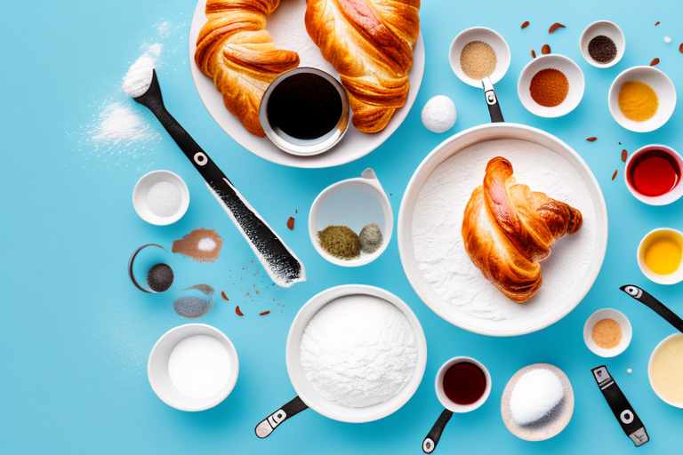 A bowl of ingredients for making croissants