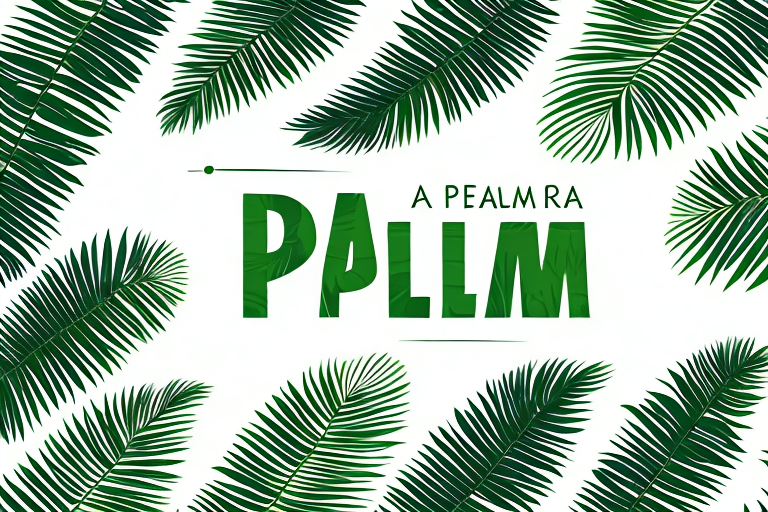 A palm leaf with its ingredients labeled
