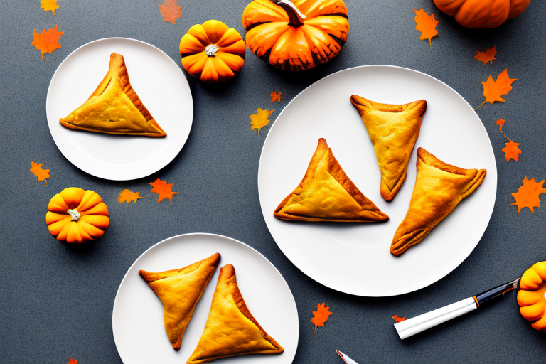 A plate of freshly-baked pumpkin turnovers