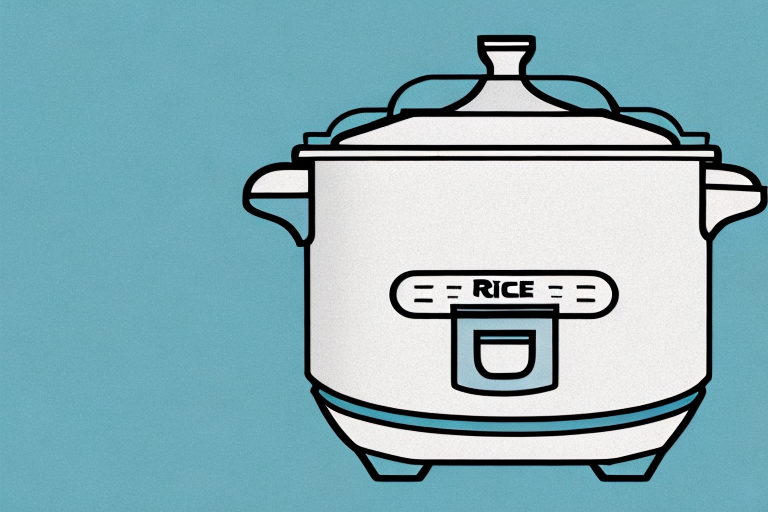 A rice cooker with steam and grains of rice coming out of it