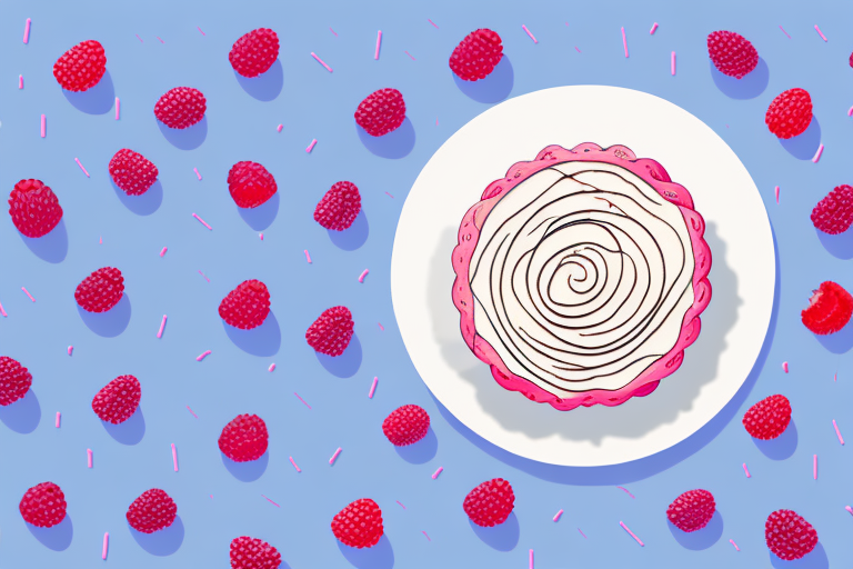 A delicious-looking raspberry white chocolate ice cream cake