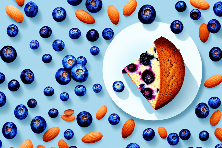 A vegan blueberry almond cake