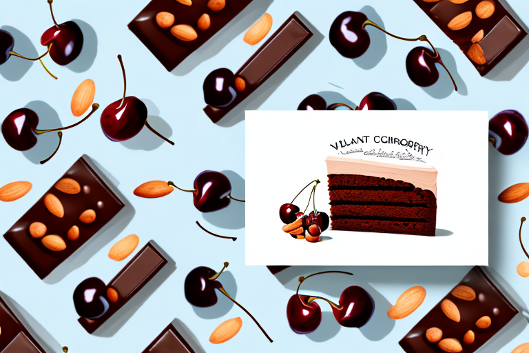 A vegan almond cherry chocolate cake