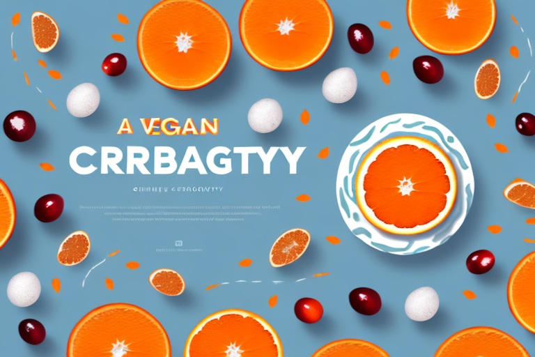 A vegan orange cranberry cake