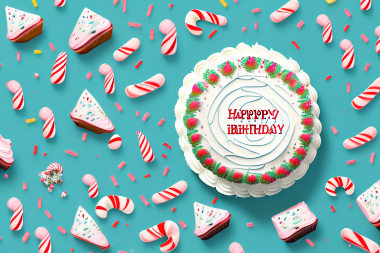 A 10-inch birthday cake decorated with peppermint extract